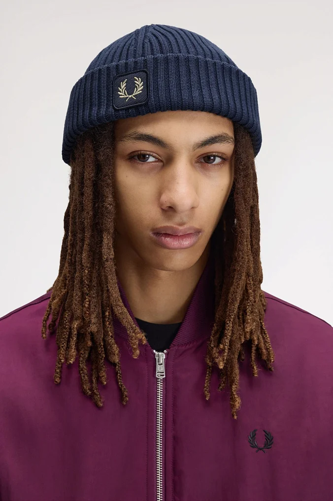 Шапка Fred Perry Cotton Ribbed Beanie