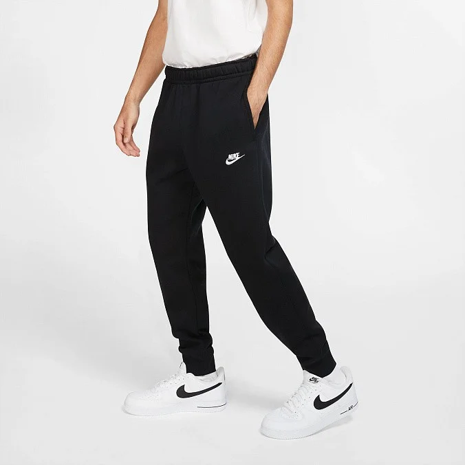 Брюки спортивные Nike Sportswear Club Fleece Black/Black/White
