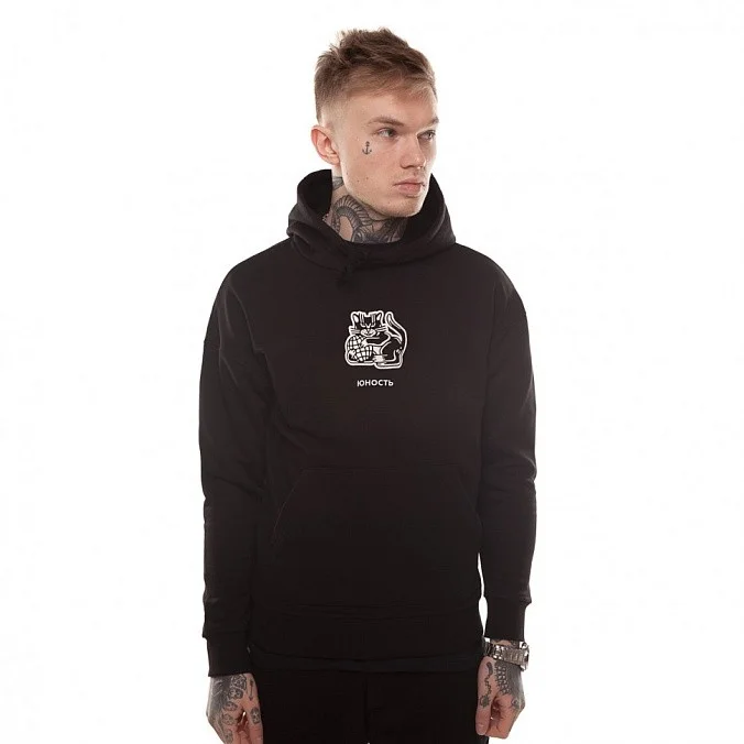 Худи Юность «Ворлдвайд» Черный