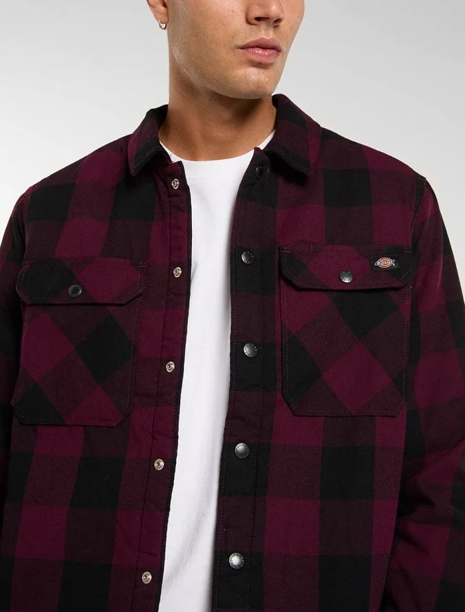 Куртка-рубашка Dickies Lined Sacramento Shirt Maroon