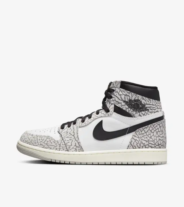 Кроссовки Jordan 1 Mid White Cement