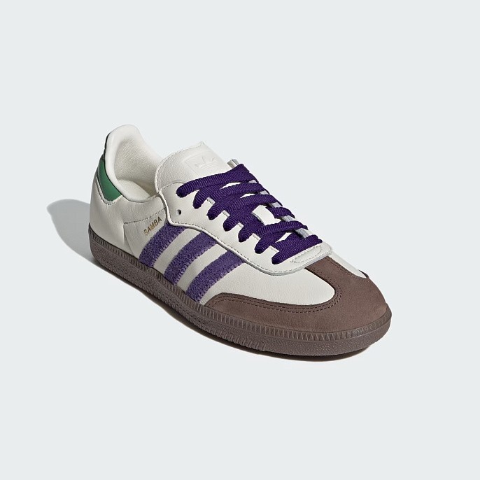 Кроссовки женские adidas Originals Samba OG Off White/Collegiate Purple/Preloved Green