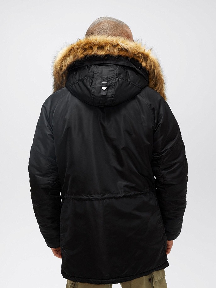 Мужская куртка парка Alpha Industries Slim Fit N-3B Parka Black / Orange