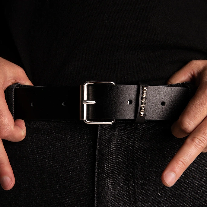 Ремень RIPNDIP Rockstar Leather Belt Black