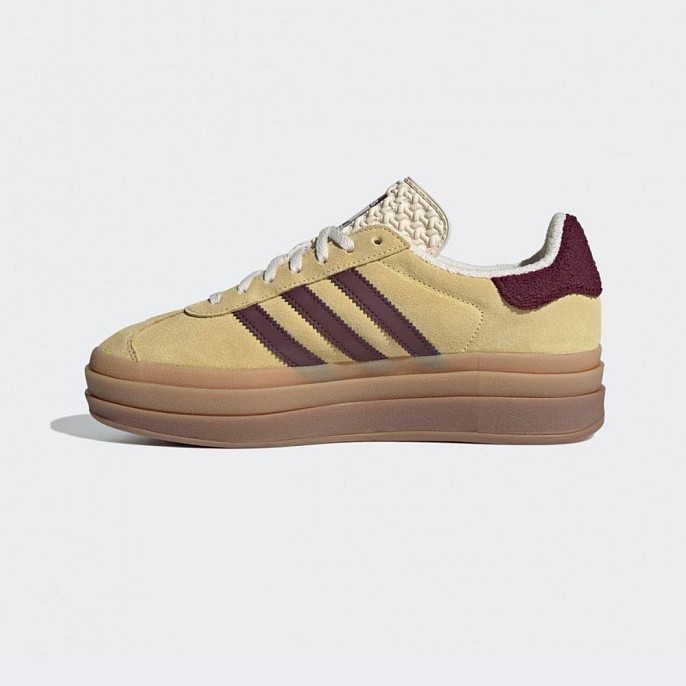 Кроссовки женские adidas Originals Gazelle Bold Almost Yellow/Maroon/Wonder White