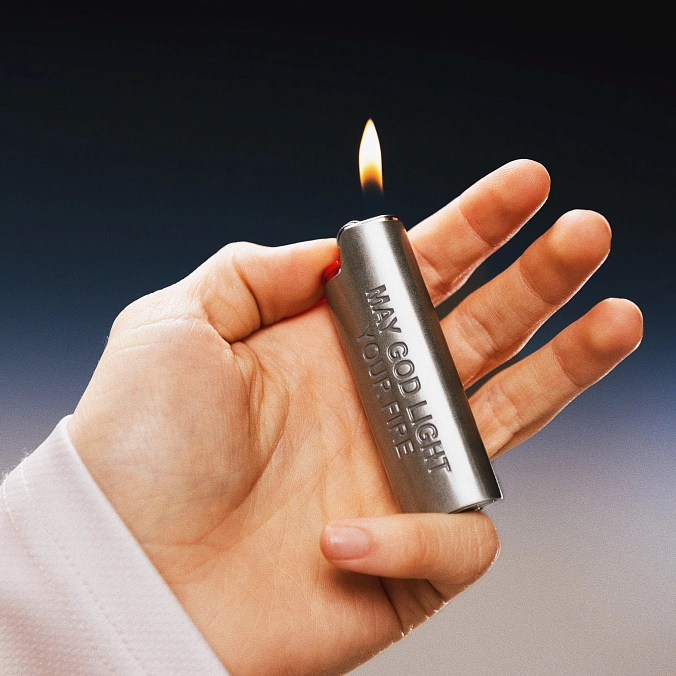 Чехол для зажигалки RIPNDIP Lord Savior Lighter Cover Silver