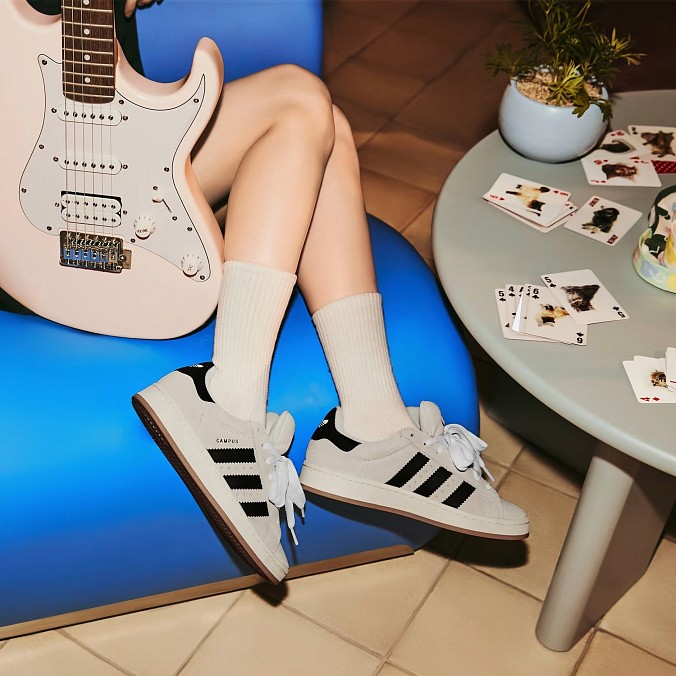 Кроссовки женские adidas Originals Campus 00S Crystal White / Core Black / Off White
