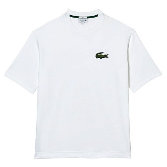 Футболка Lacoste Loose Fit Large Crocodile Organic Heavy Cotton T-shirt White