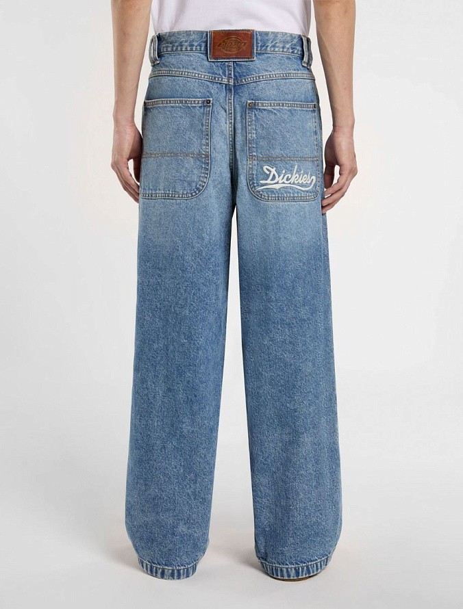 Джинсы мужские Dickies Loose Wave Denim Rinsed Blue W/ Fade