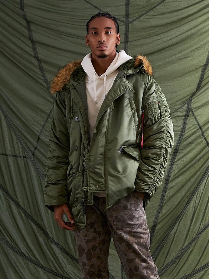 Мужская куртка парка Alpha Industries Heritage N-3B Parka Sage Green