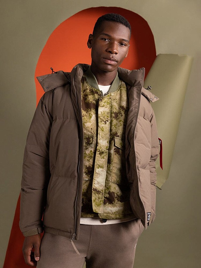 Мужской пуховик Alpha Industries Puffer Parka Coyote Brown