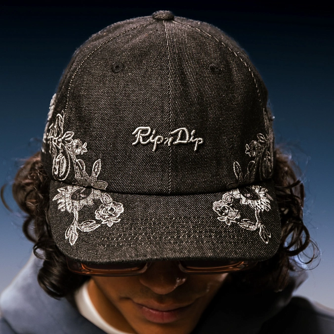 Кепка RIPNDIP Space Garden Dad Hat Black Vintage Wash