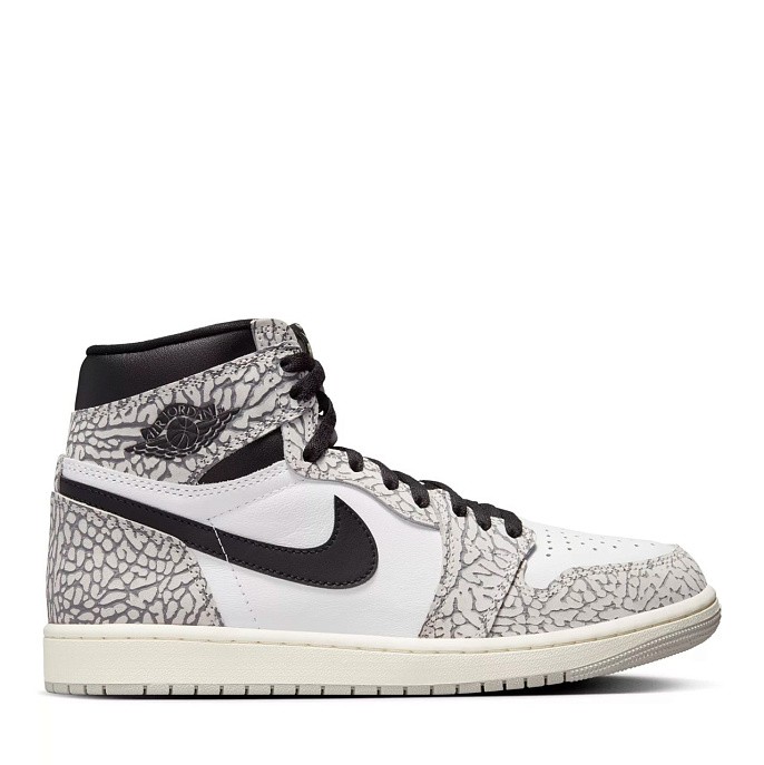 Кроссовки Jordan 1 Mid White Cement