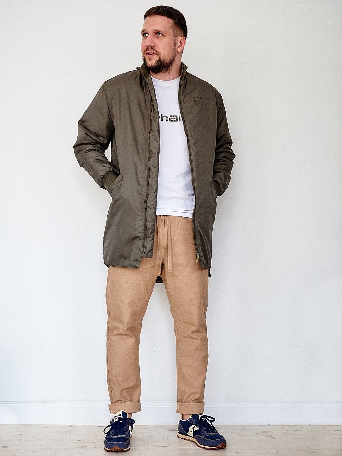 Куртка-бомбер утепленная Hard Lunch RC-M-07/2 Square Logo Khaki