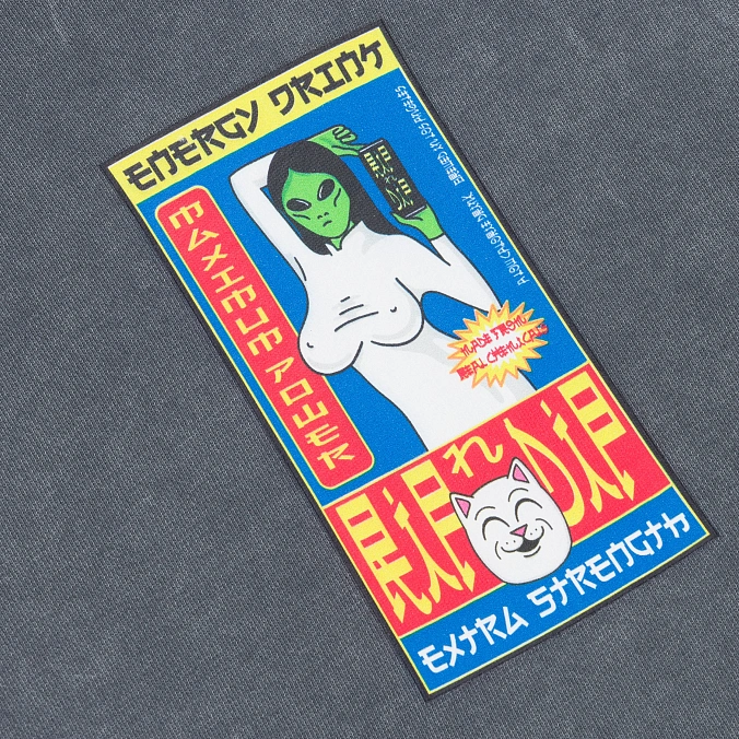 Толстовка RIPNDIP Nerms Cans Hoodie Charcoal Vintage Wash