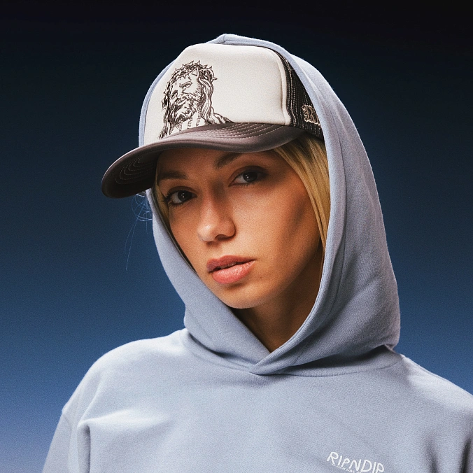 Кепка RIPNDIP Lord Savior Trucker Hat Dark Charcoal