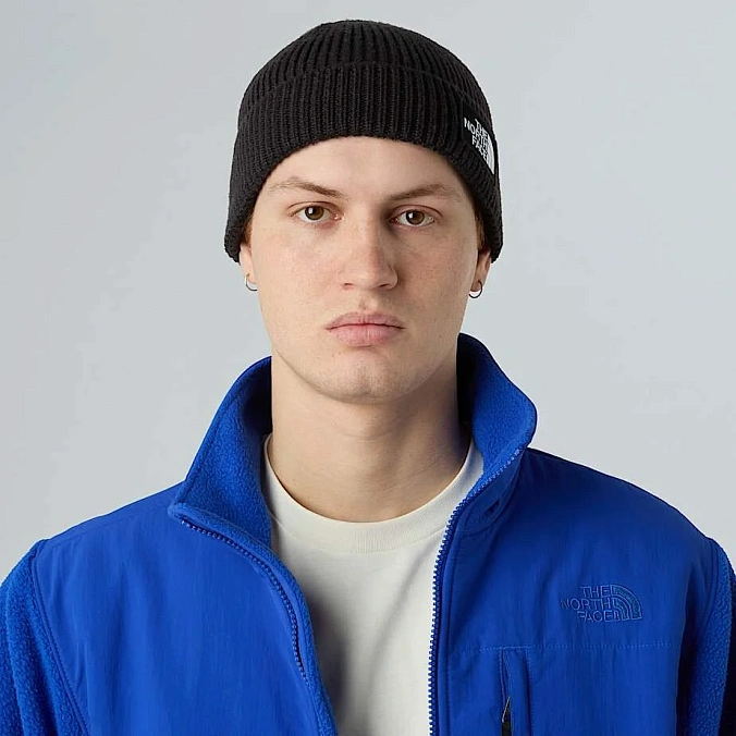 Шапка The North Face TNF Logo Box Cuffed Beanie TNF Black