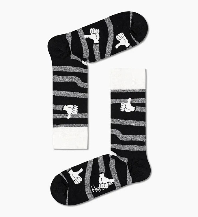 Набор носков Happy Socks Black And White Socks Gift Set 4-Pack