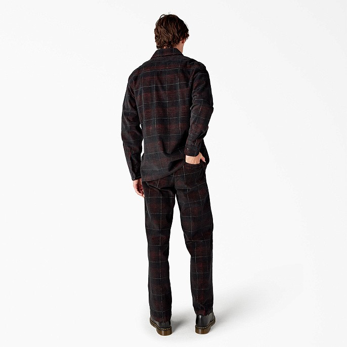 Рубашка Dickies Alma Corduroy Shirt Check Dark Base