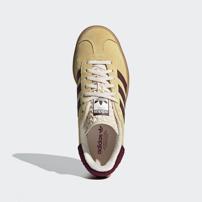 Кроссовки женские adidas Originals Gazelle Bold Almost Yellow/Maroon/Wonder White