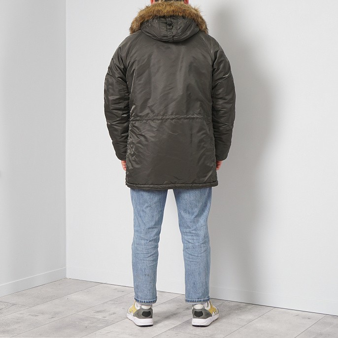 Мужская куртка парка Alpha Industries Slim Fit N-3B Parka Replica Gray / Orange