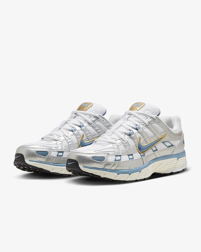Кроссовки мужские Nike P-6000 White/Metallic Silver/Pale Ivory/Aegean Storm