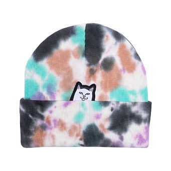 Шапка RIPNDIP Lord Nermal Beanie Black/Mint Tie Dye