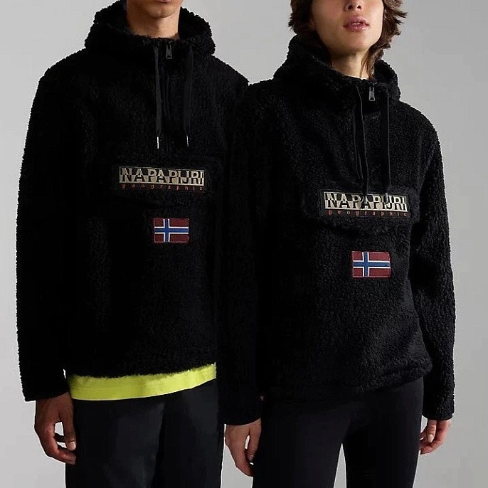 Толстовка Napapijri Burgee Fleece Hoodie Black