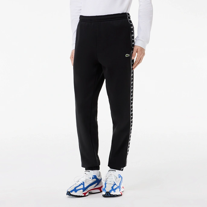 Спортивные брюки Lacoste Men's Logo Stripe Sweatpants Black