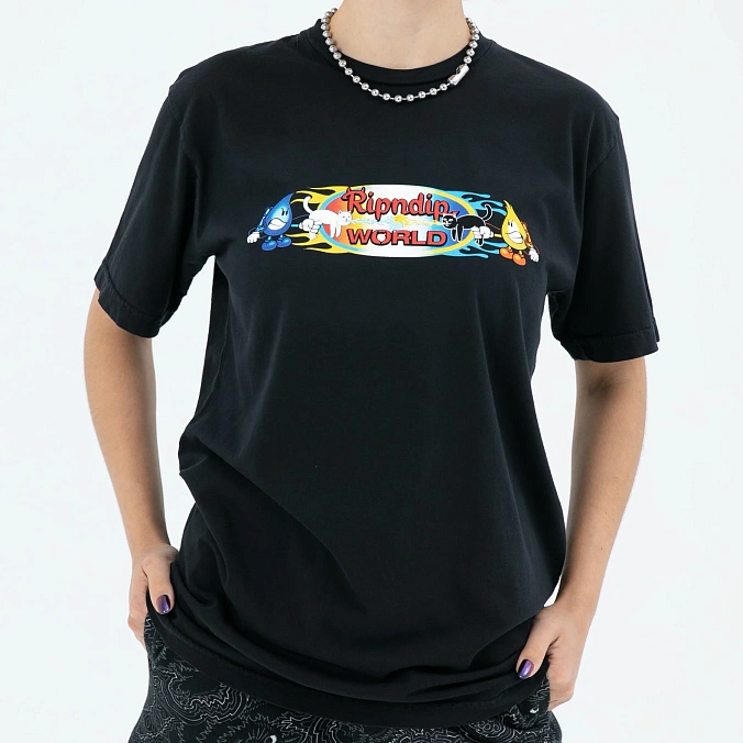 Футболка RIPNDIP x World Industries Water Nerm Vs Flame Jerm Tee Vintage Black