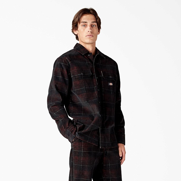 Рубашка Dickies Alma Corduroy Shirt Check Dark Base