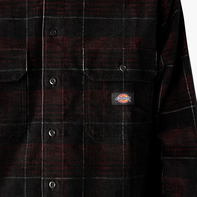 Рубашка Dickies Alma Corduroy Shirt Check Dark Base