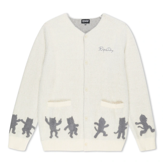 Свитер RIPNDIP Cosmic Nerm Mohair Cardigan Off White