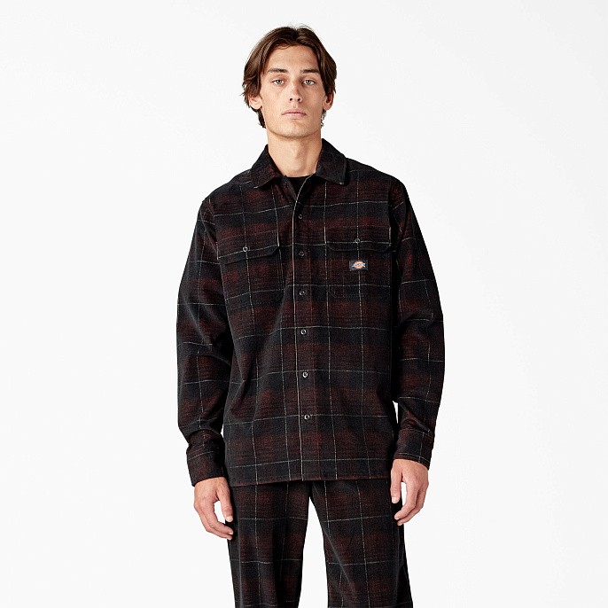 Рубашка Dickies Alma Corduroy Shirt Check Dark Base